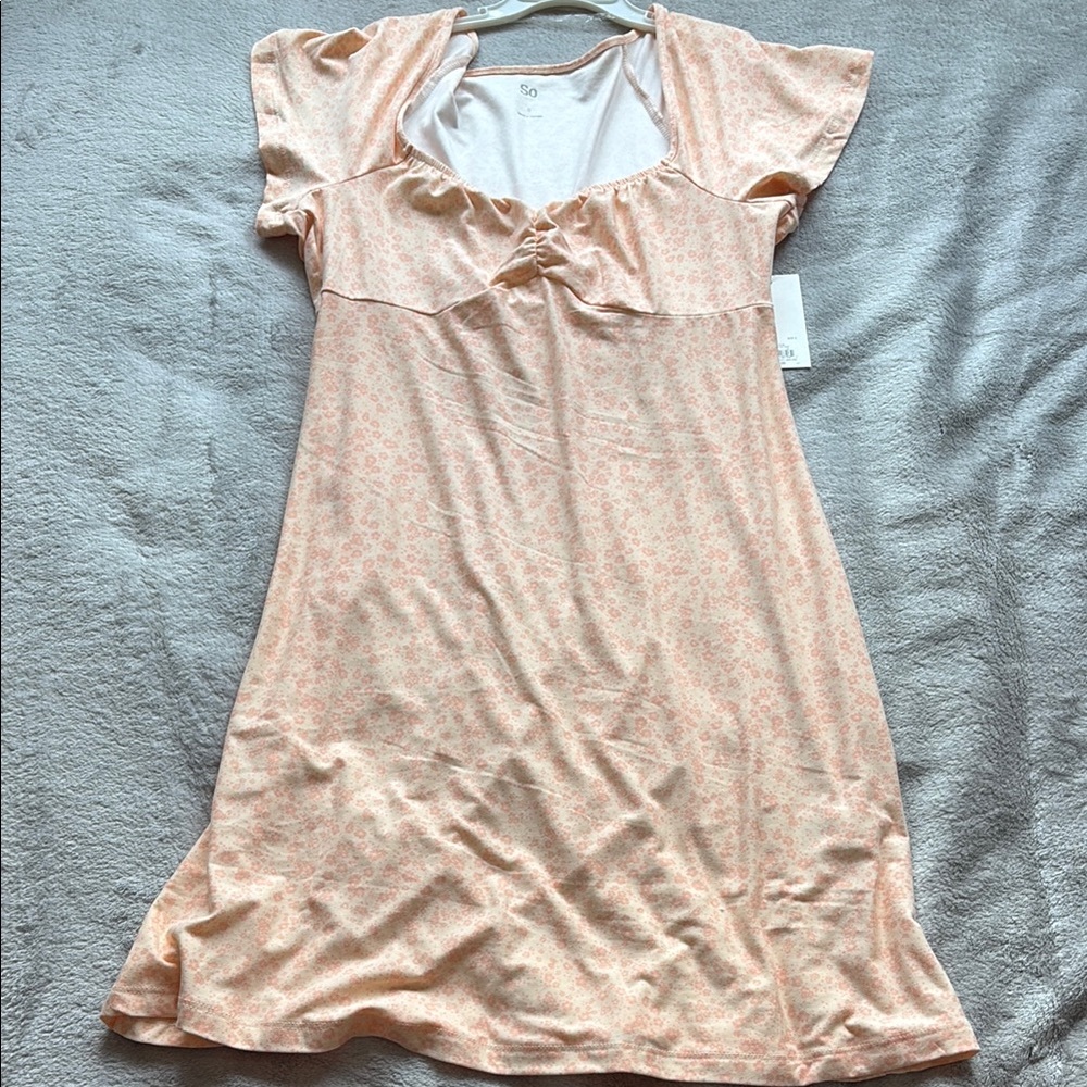 Soft Floral Peach Dress